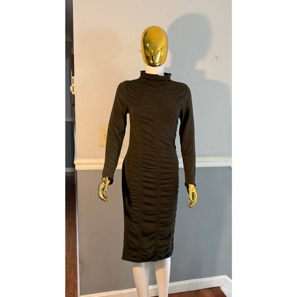 Love Always by FCT Olive Green Long Sleeve Bodycon Sweater Dress XL - Picture 1 of 7